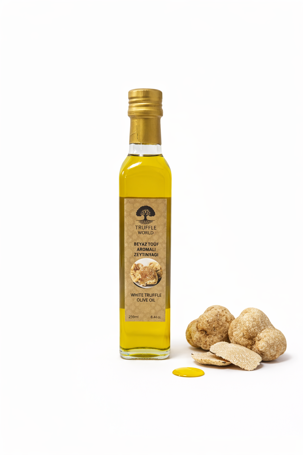Truffle Wordl Premium Beyaz Trüf Aromalı Sızma Zeytinyağı 250ml.