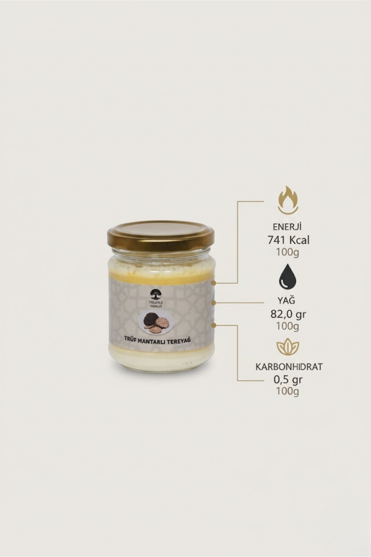 Turffle World Trüf Mantarlı Tereyağı 150 gr - %100 Doğal İnek Sütü - Gurme Şef Tereyağı - Tuzsuz Kahvaltılık ve Yemeklik