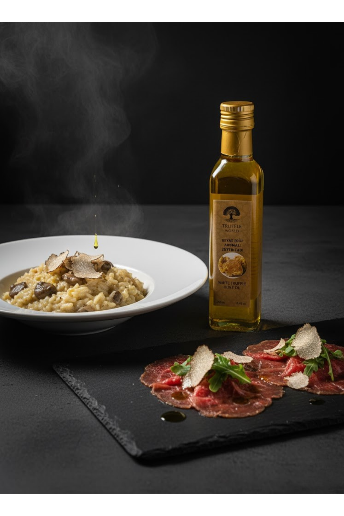 Truffle Wordl Premium Beyaz Trüf Aromalı Sızma Zeytinyağı 250ml.