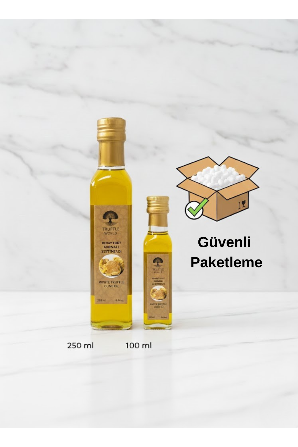 Truffle Wordl Premium Beyaz Trüf Aromalı Sızma Zeytinyağı 250ml.